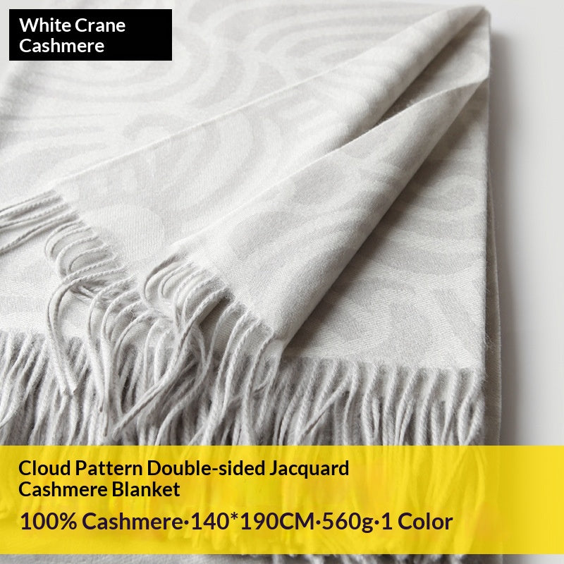 Cashmere double face Jacquard Cashmere avec un design Cloud pour usage domestique