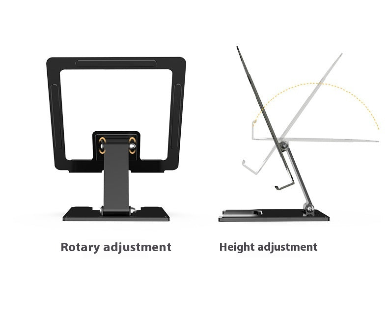 Support en métal rotatif pliable pour bureau plat