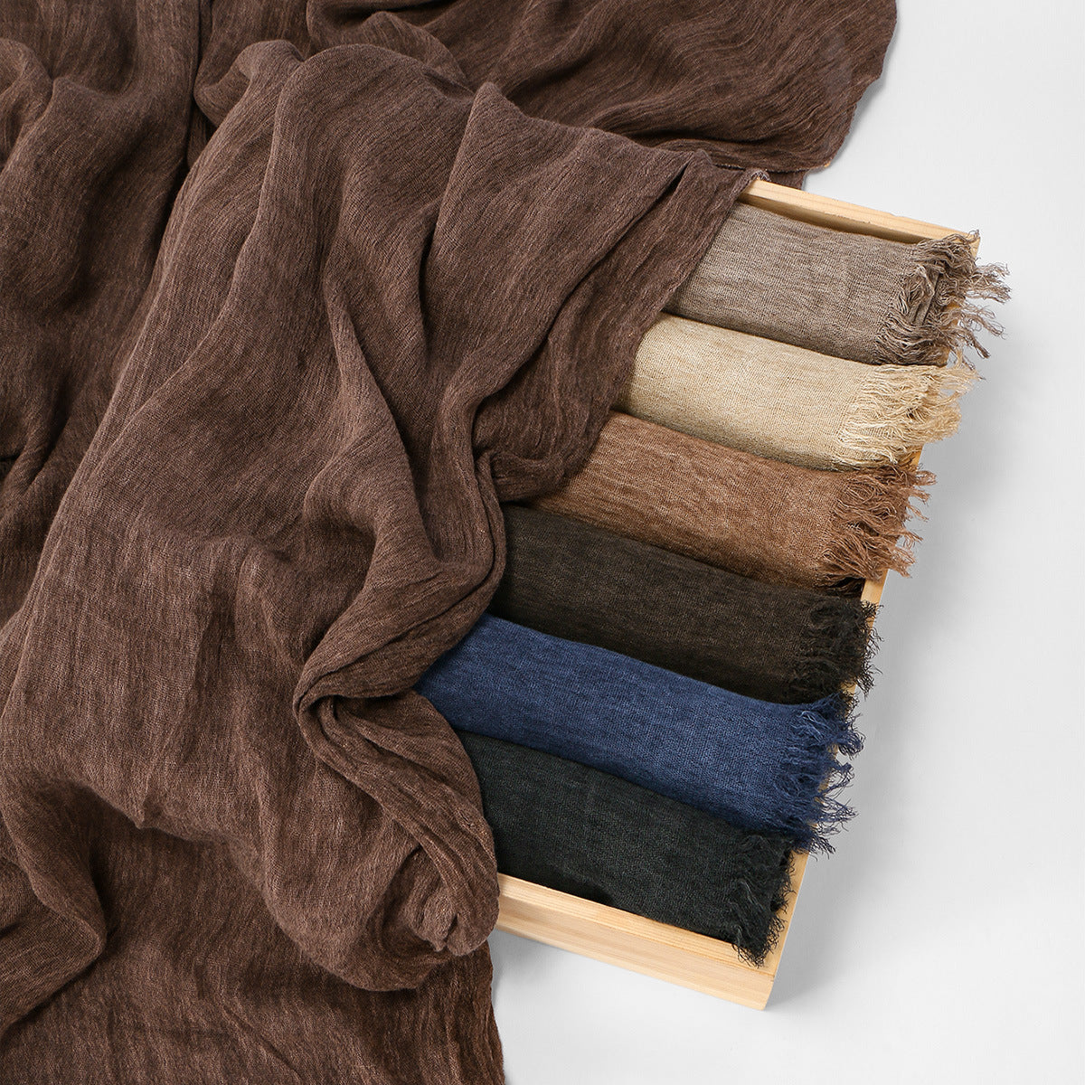 Arrivée Écharpe longue fringée à chaîne de Rayon
