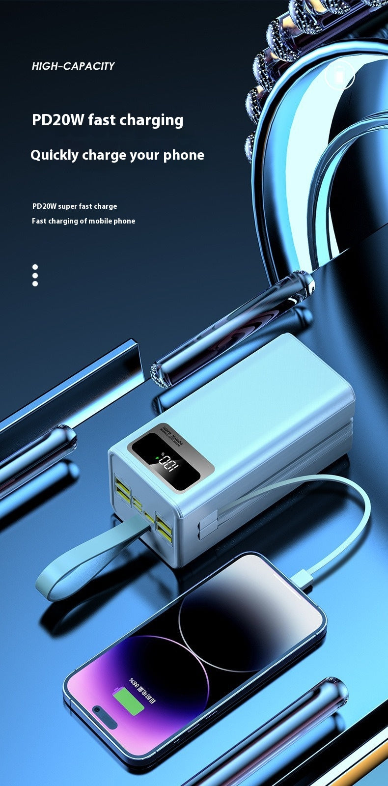 Charge super rapide Grande capacité Portable Power