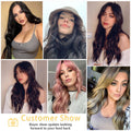 Ensemble de 4 pièces d'extension de cheveux pour femme longue perruque