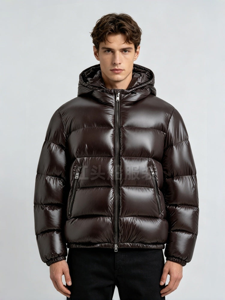 Manteau en coton rembourré d'hiver avec capot pour hommes