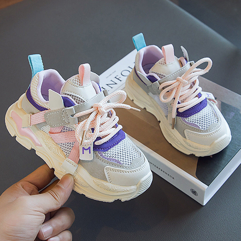 Sneakers à mailles creuses simples de mode pour garçons