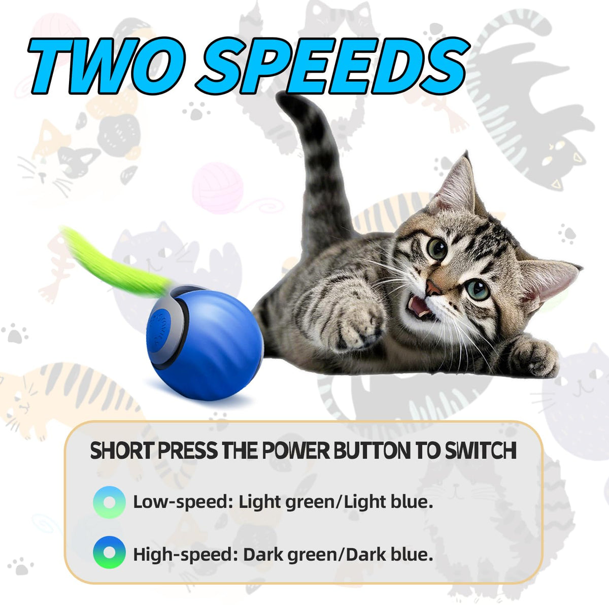 Balle à jouets interactifs pour chats - Jouets automatiques interactifs pour chats d'intérieur
