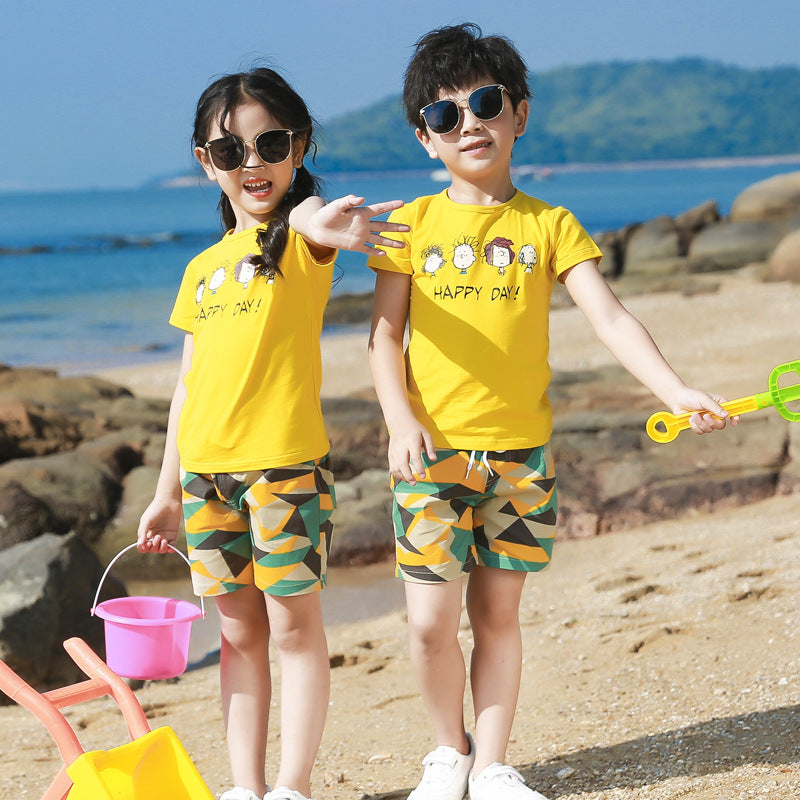 Short-sleeved T-shirt, parent-child outfit