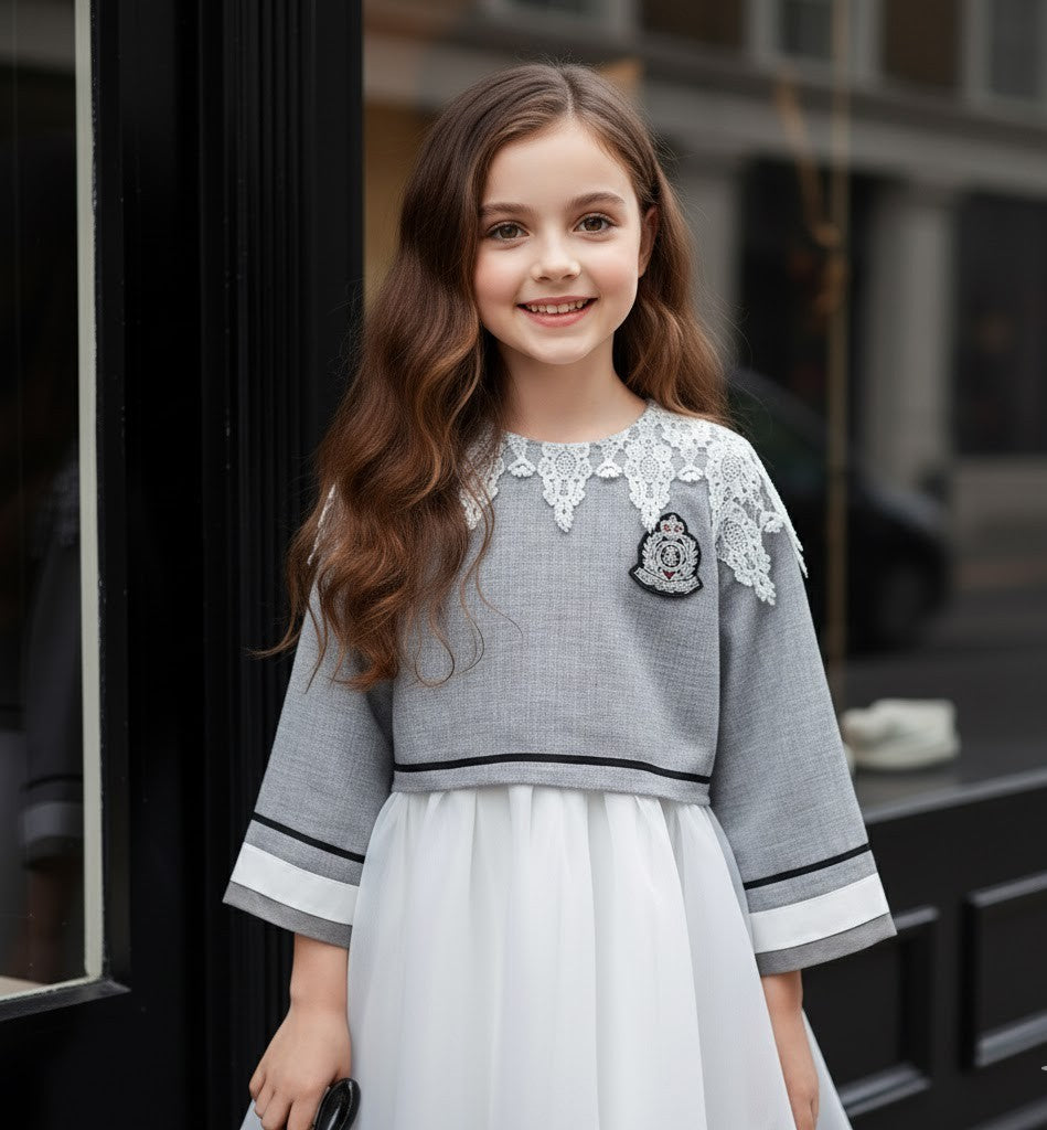 Filles Fashion Loose Fit Top & Set de robe Deux pièces Outfit - Printemps