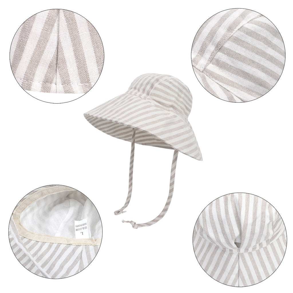 Chapeau de seau de protection solaire respirant en coton de plein air et en lin