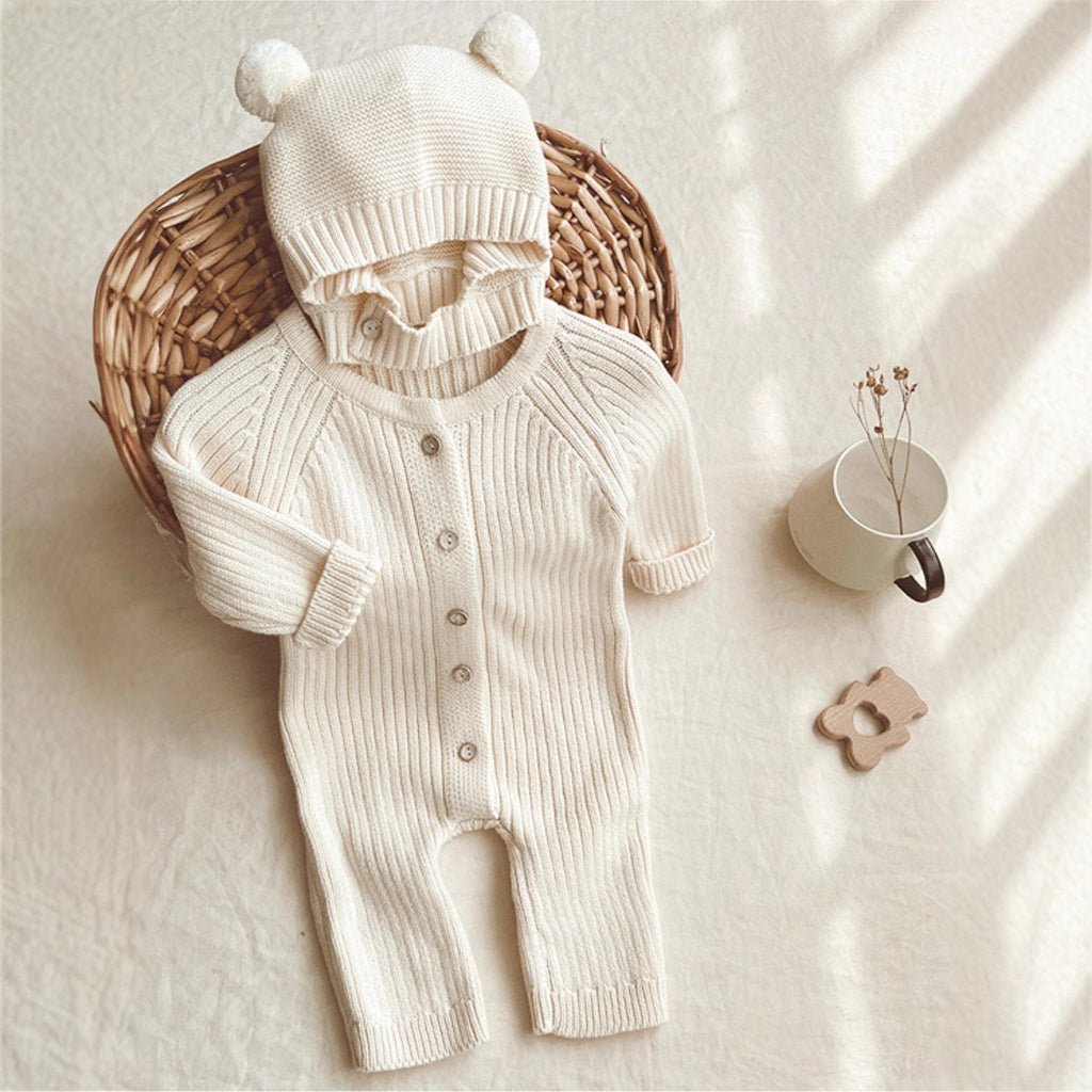 Vêtements de pâture pour enfants Romper avec chapeau d'ours