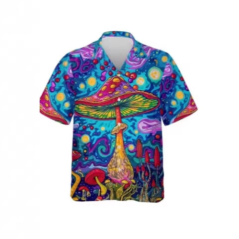 Chemise Homme imprimé en 3D avec motif abstrait haut de plage