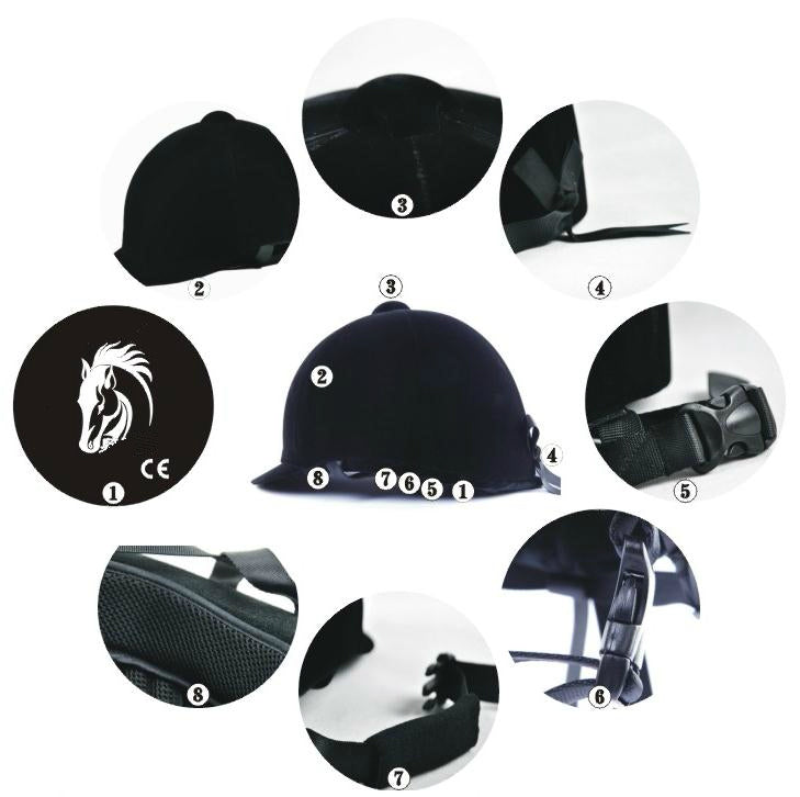 Knight Equestrian Shock Absorbing Anti-collision Équipement Casque Cheval