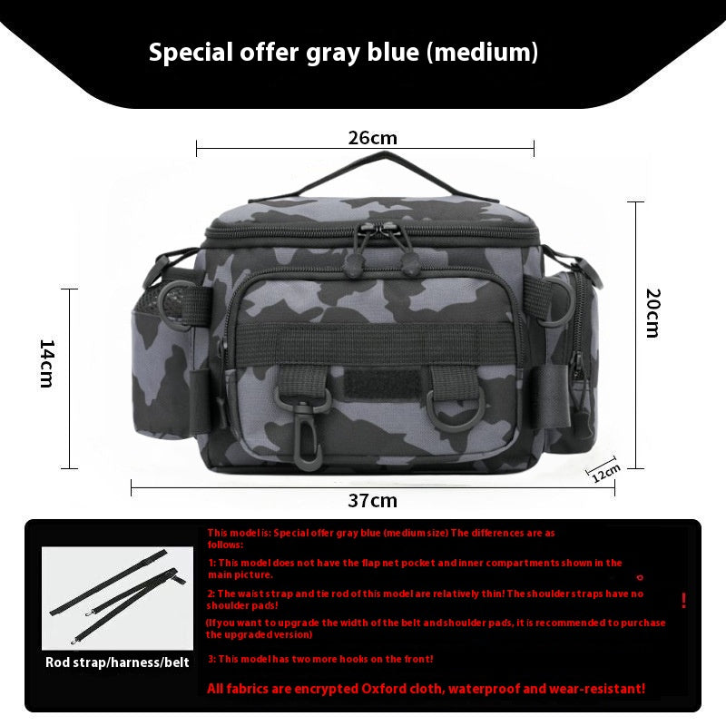 Équipement de pêche Luya Crossbody Sac de rangement multifonctionnel