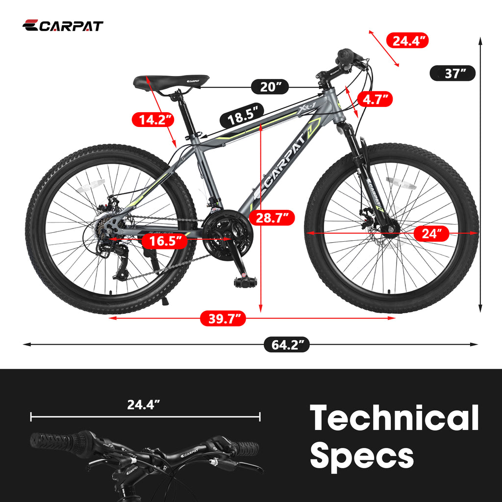 S24102 24 pouces VTT garçons filles