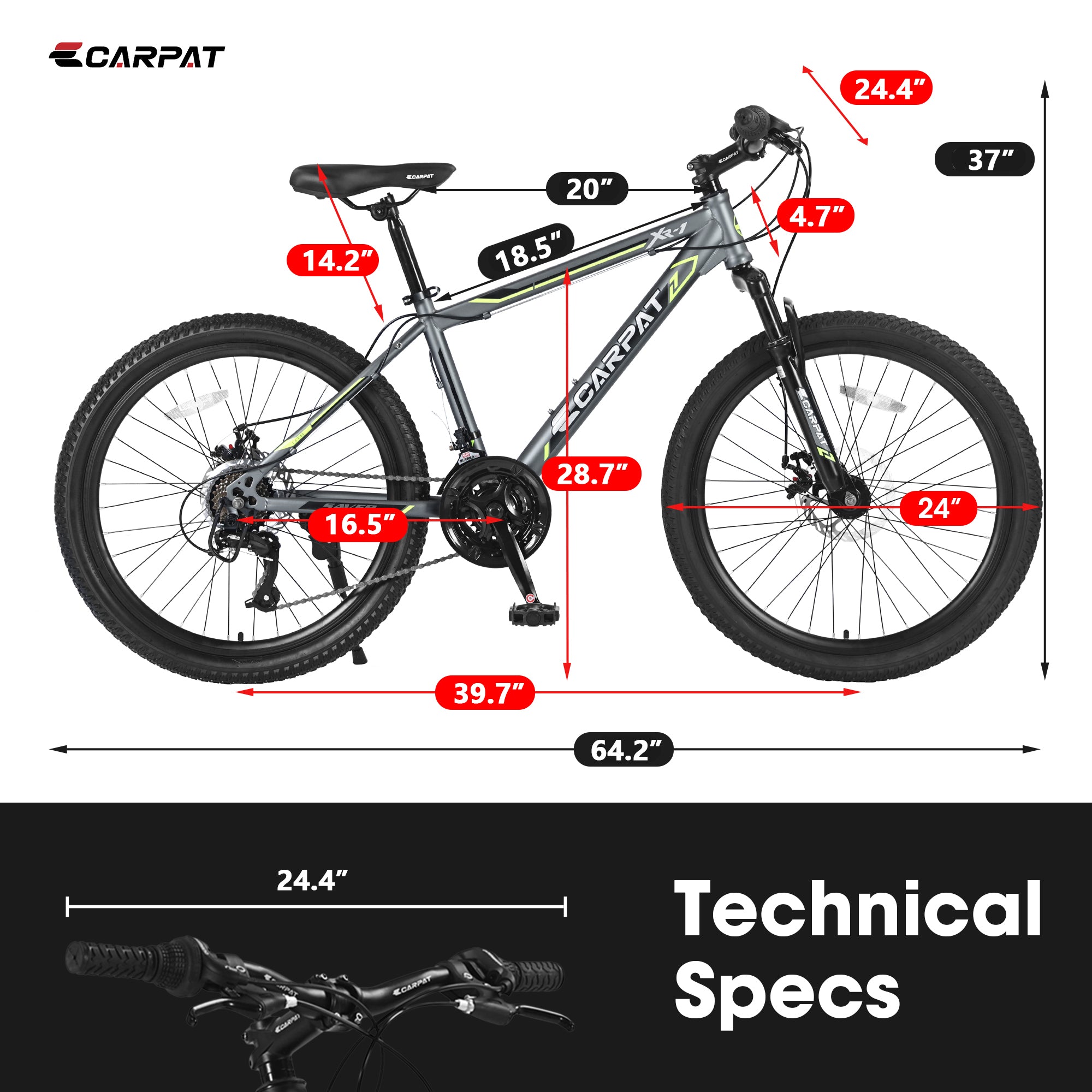 S24102 24 pouces VTT garçons filles