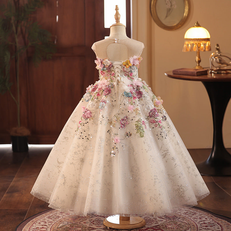 French Bohemian Floral Princess Dress