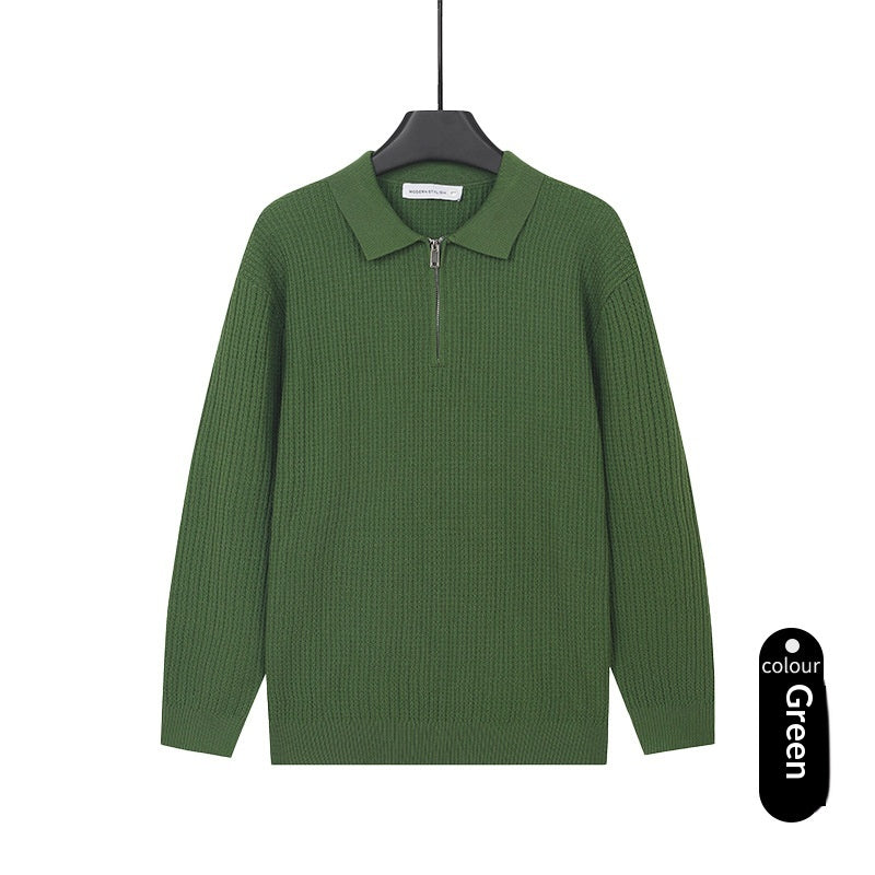 Chandail polo zippé pour hommes