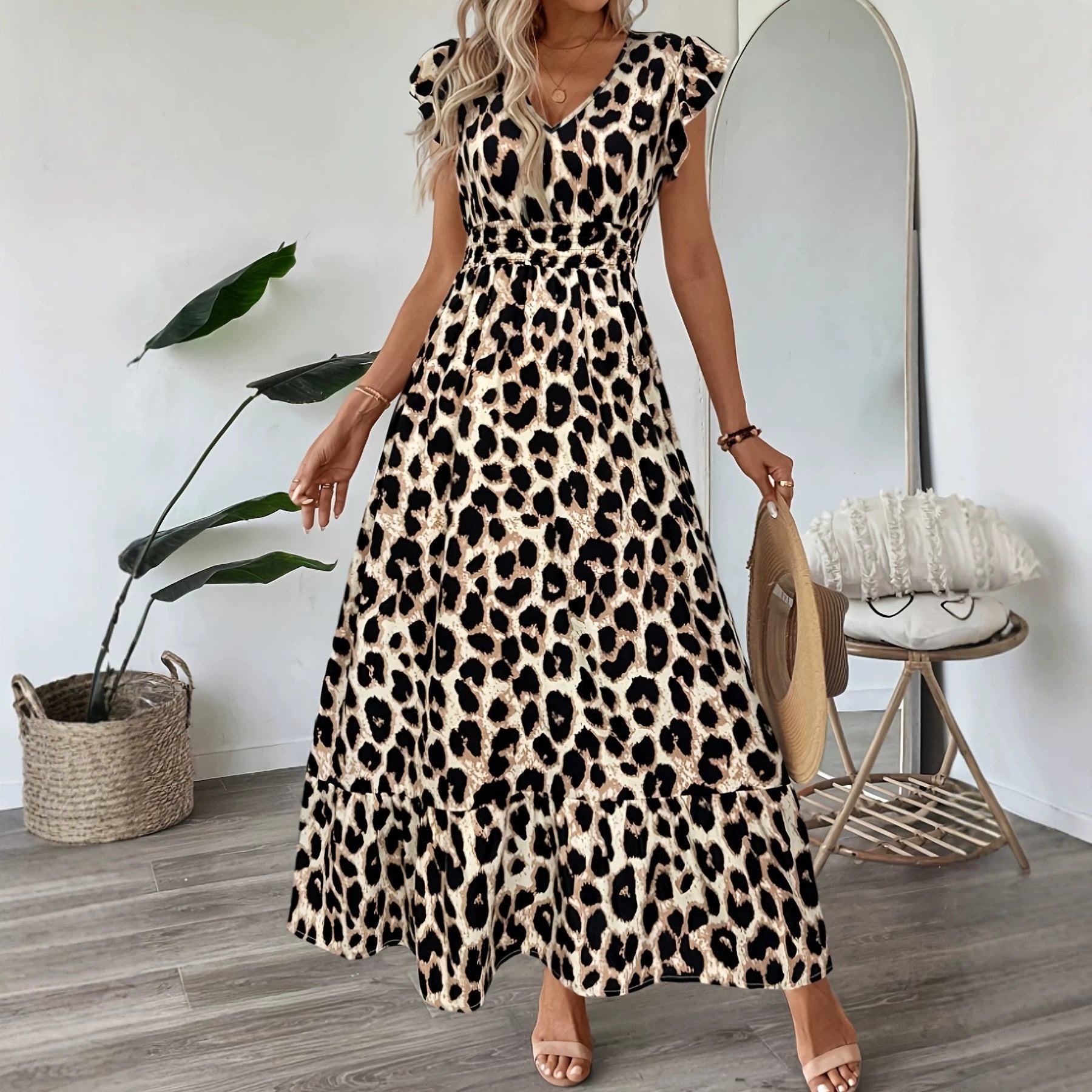 Robe à motifs citronnés