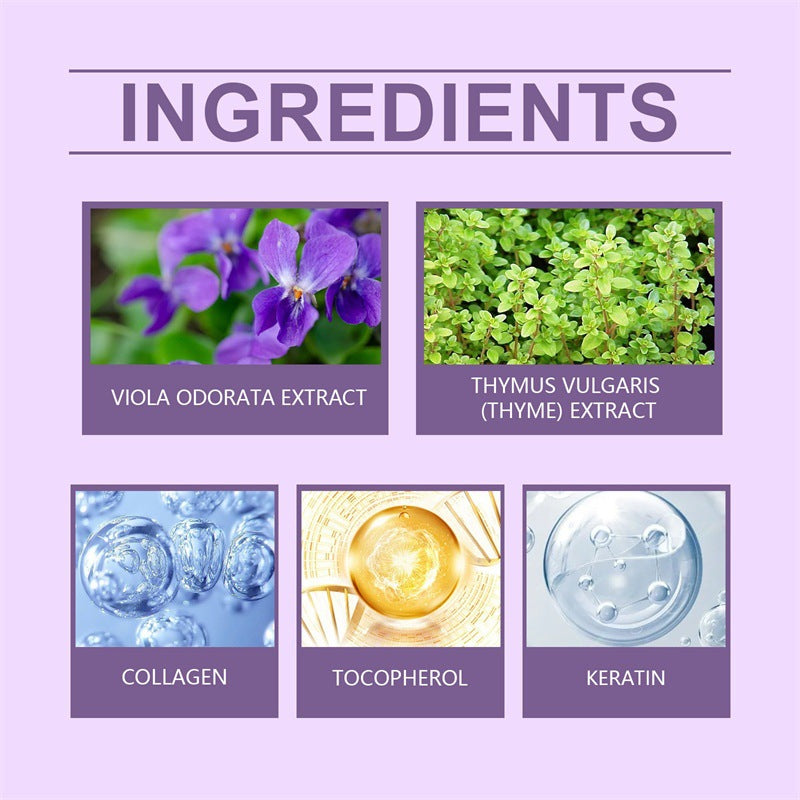 Masque kératine pour cheveux violet