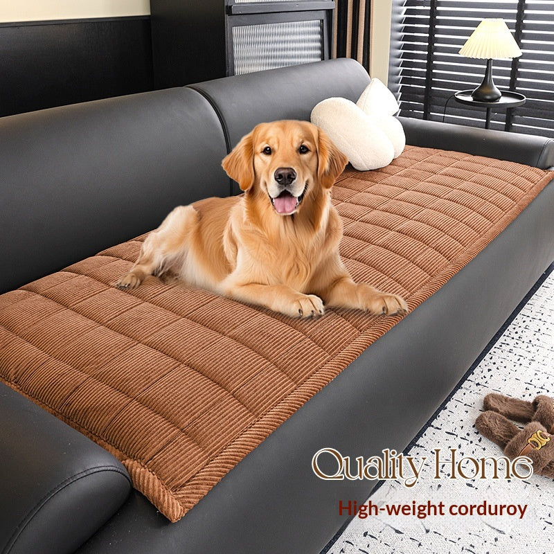 FallWinter Corduroy Coussin fixe monopiéce sans glissement avec revêtement pile