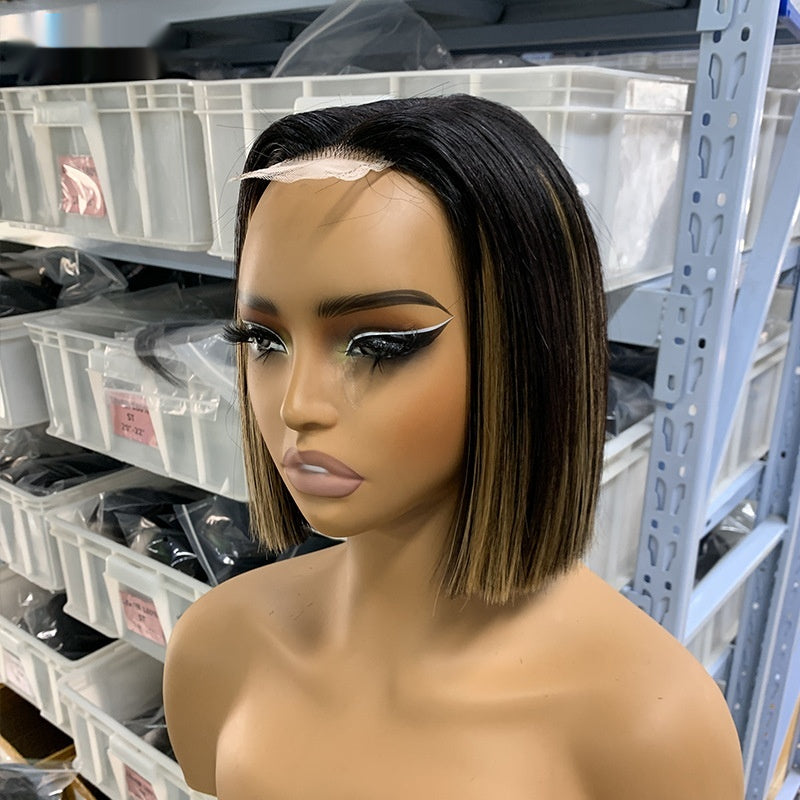 Women's Colorful BOB Glueless Human Hair Wig