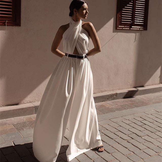 Combinaison de saut sans manches sexy pour femmes Polyester