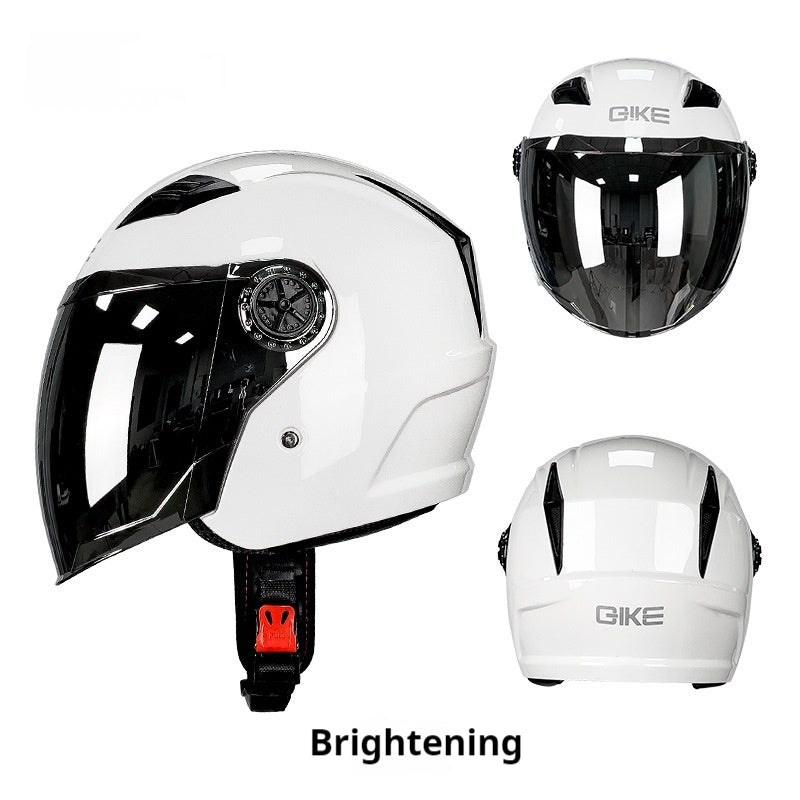 Trois-quarts Casque Commerce extérieur Moto de voiture électrique Quatre saisons Universal ABS Helm