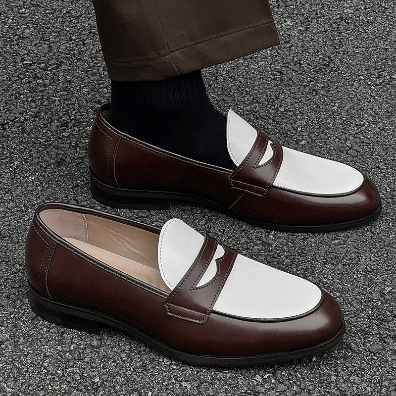 Élégant tout-match Hommes Slip-on Chaussures Casual en cuir