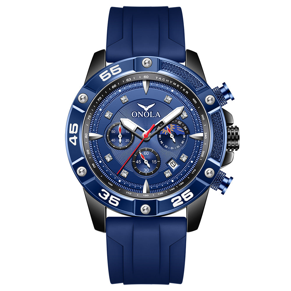Mode Casual Style Multifonctionnel Quartz Waterproof Tape Watch