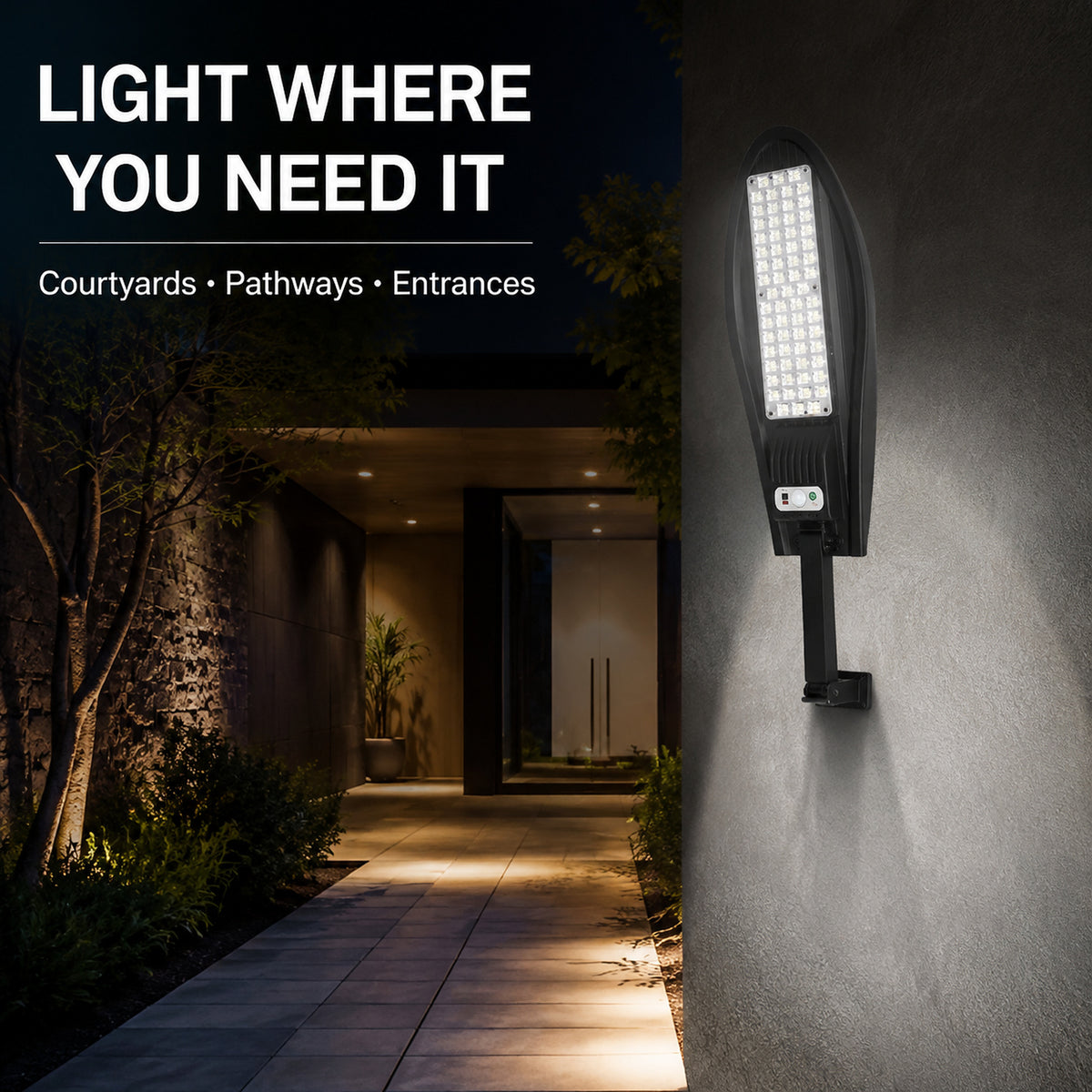 Solar Powered Motion Sensor Waterproof Garden Light W779A Pour la décoration de triage LED Landscap