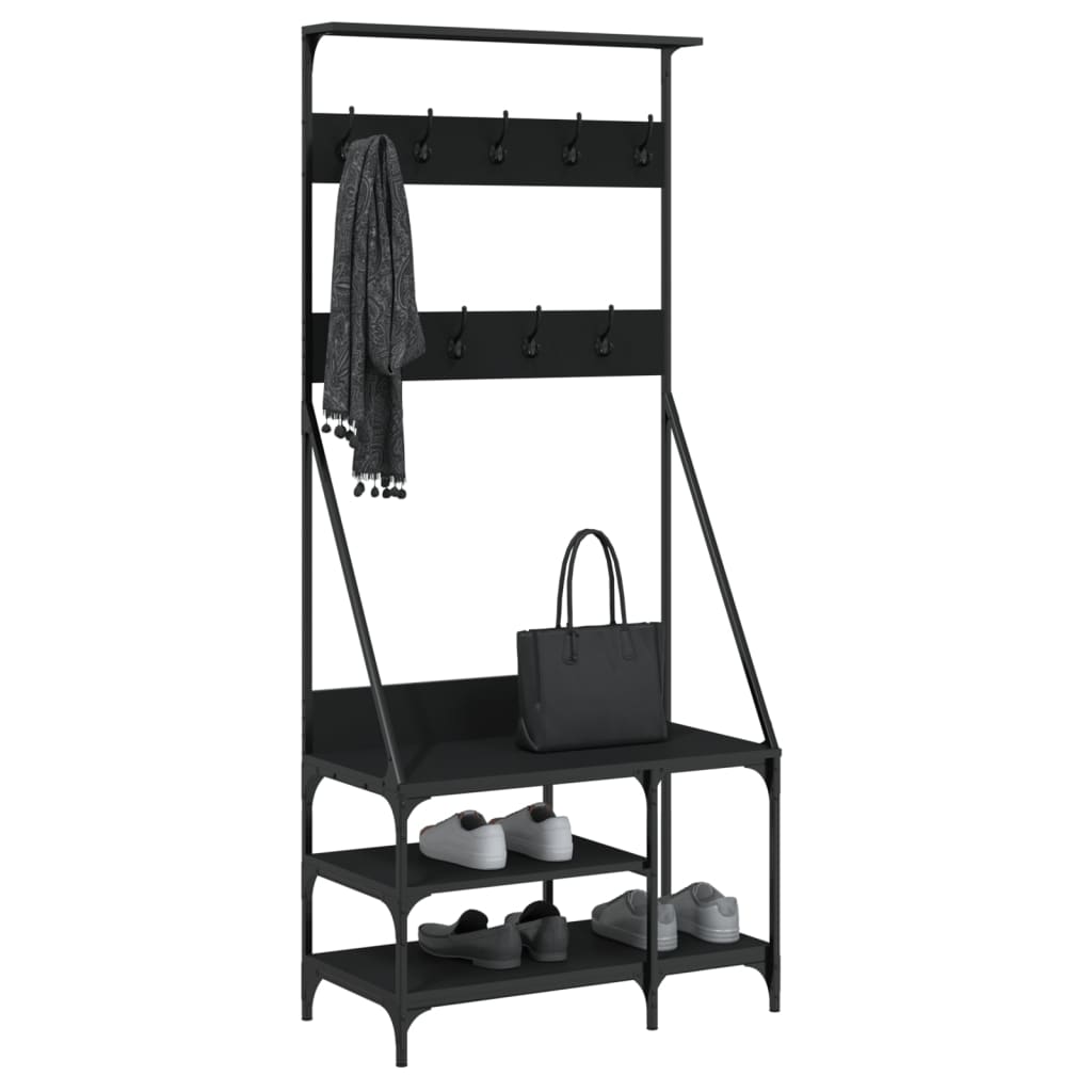 Rack de vêtements avec plateau de chaussures 80x Rack de vêtements avec