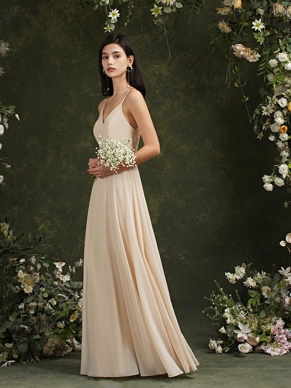 Printemps Banquet Stage Party European and American Deep V Robe