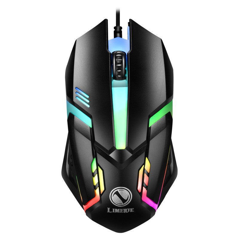 Wired backlit USB gaming mouse for competitive play