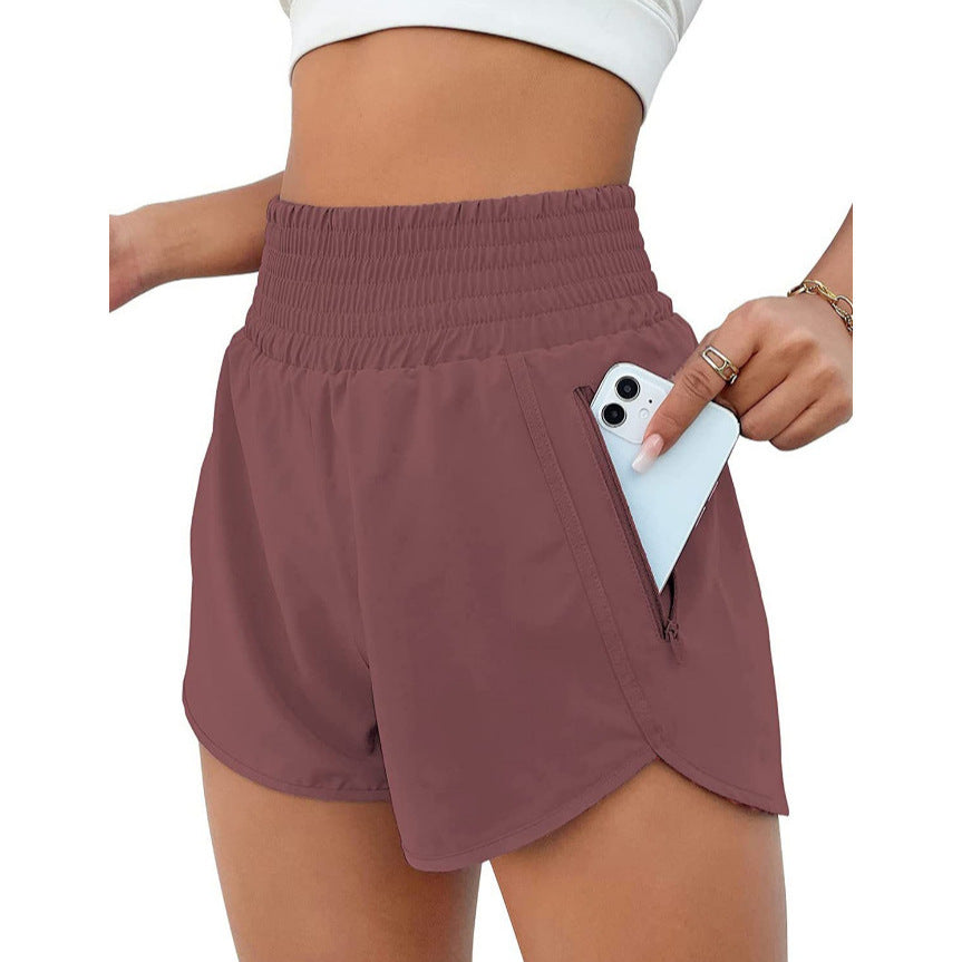 Course haute de femmes Sports de course Faux de Yoga DeuxPiece Short Anti-Light Fitness Wor