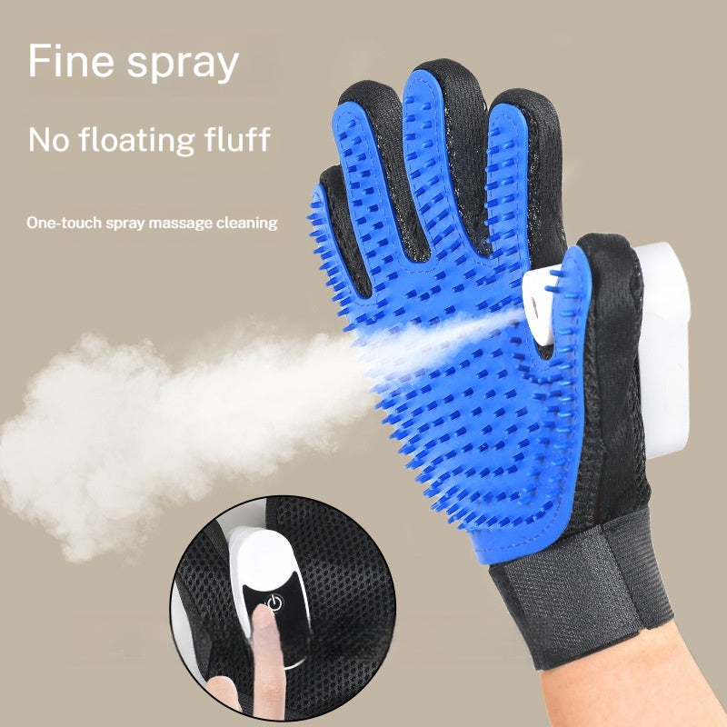 Fournitures de nettoyage pour animaux Gants de pulvérisation sans rinçage Et un pinceau déchiquetant