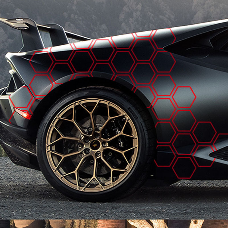 Stickers Corps de Voiture Reflective Hexagon