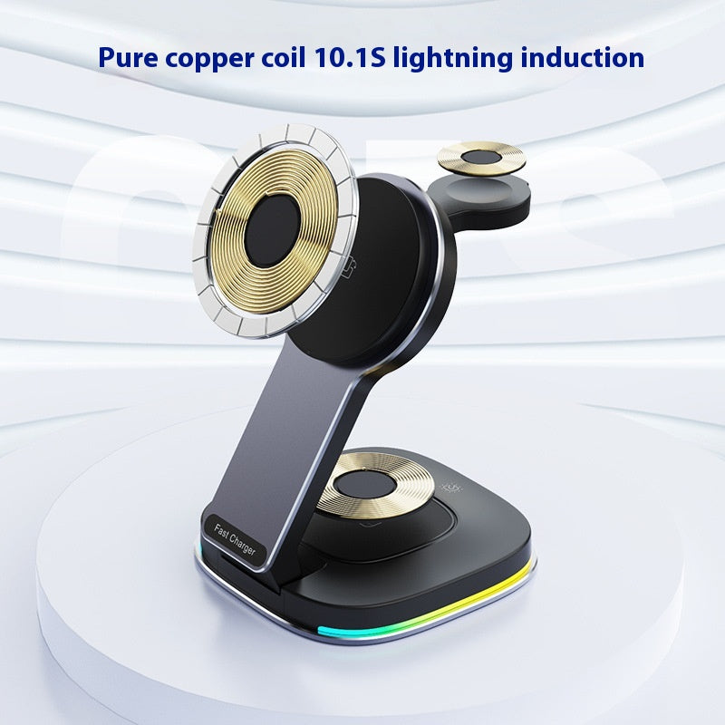 15W Three-in-One Wireless Charging Stand for Electric Devices
