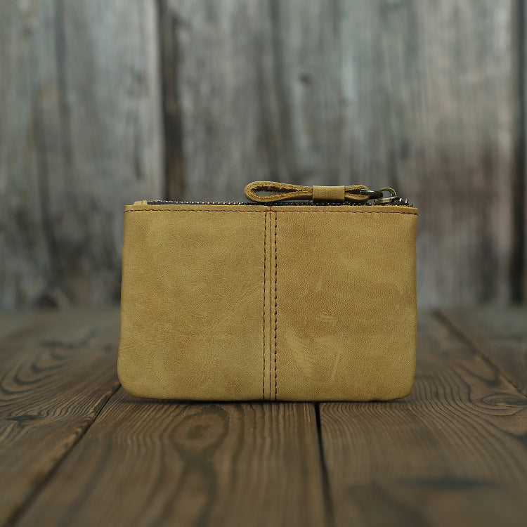 Rétro homme Crazy Horse Cuir Pièce Purse
