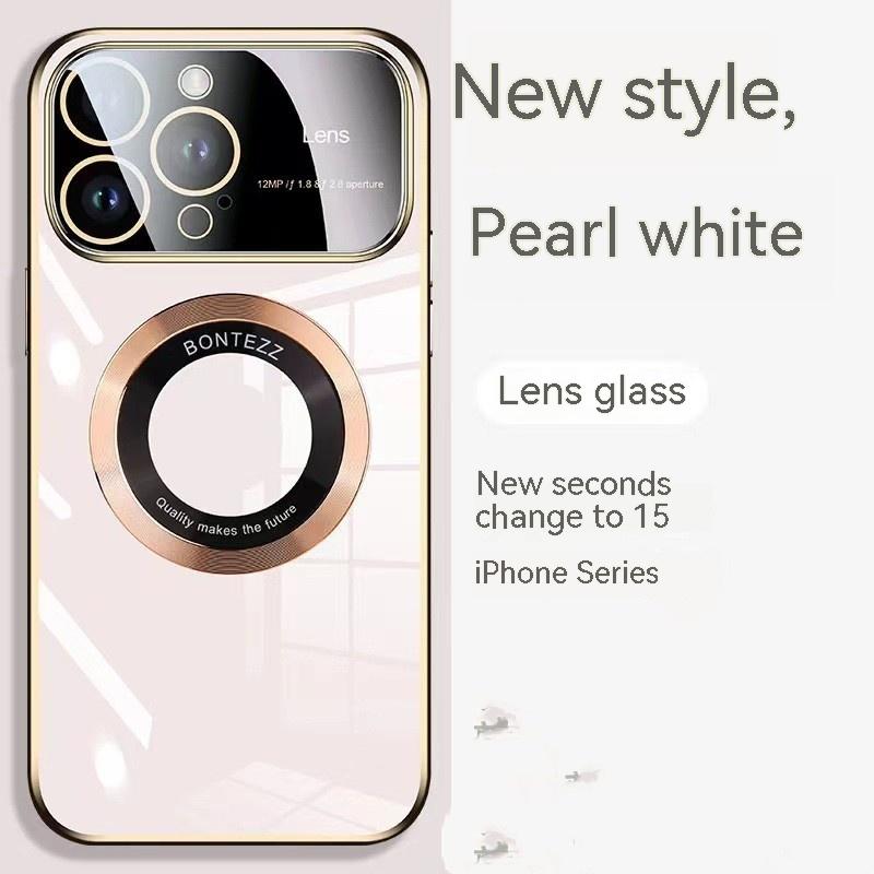 Apple 14 Case de téléphone Secondes à 15 grandes fenêtres Porcelaine cuite sans logo Suct magnétique