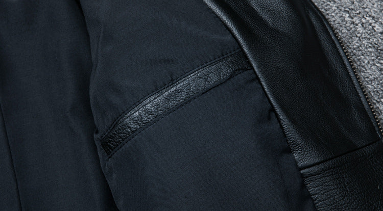 Veste en cuir de motard en cuir pur