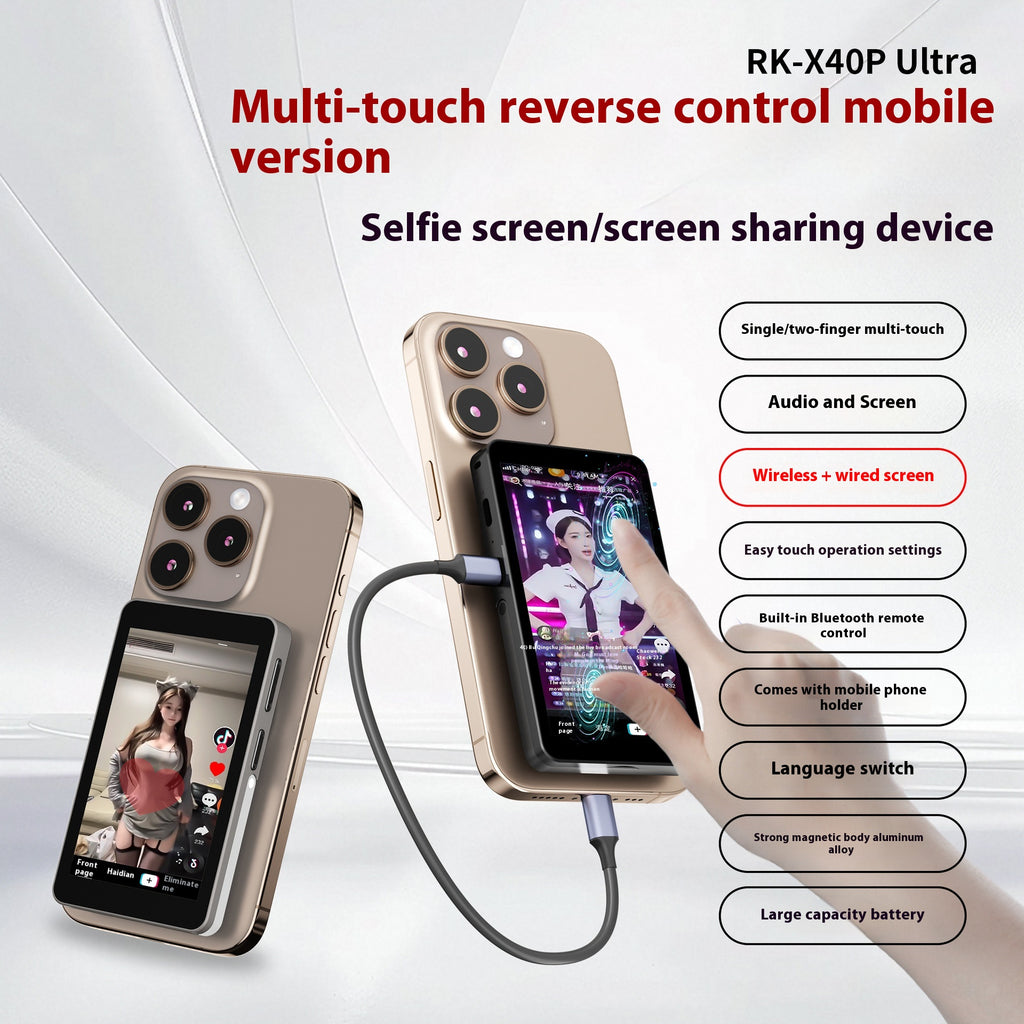 Touch Écran Zoom Téléphone mobile Aspiration magnétique arrière
