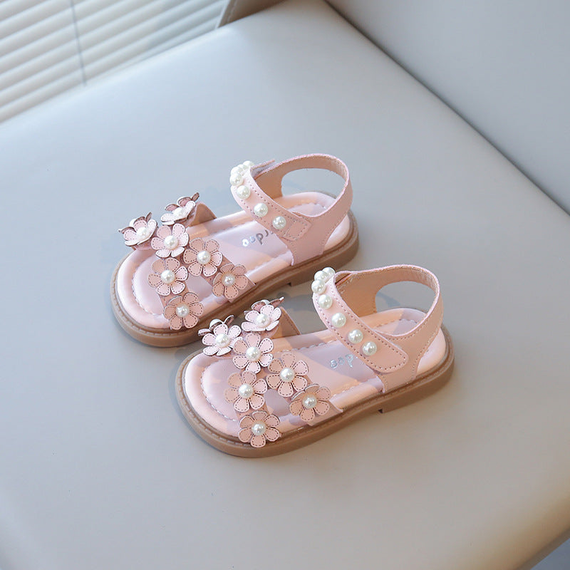 Summer Style Fleur Perle Soft Soled filles Sandales