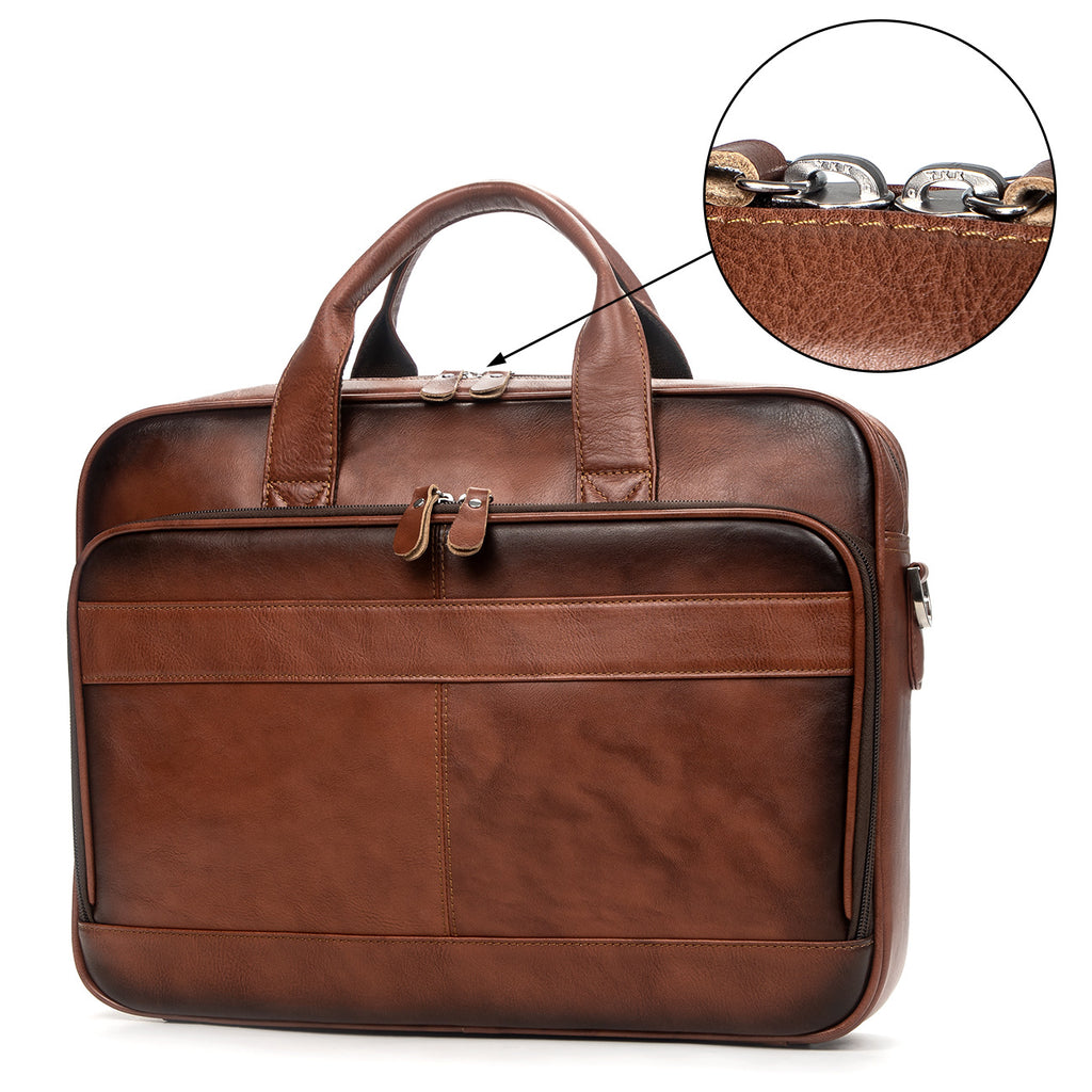 Sac à bandoulière multi-fonctionnel en cuir Crazy Horse Retro