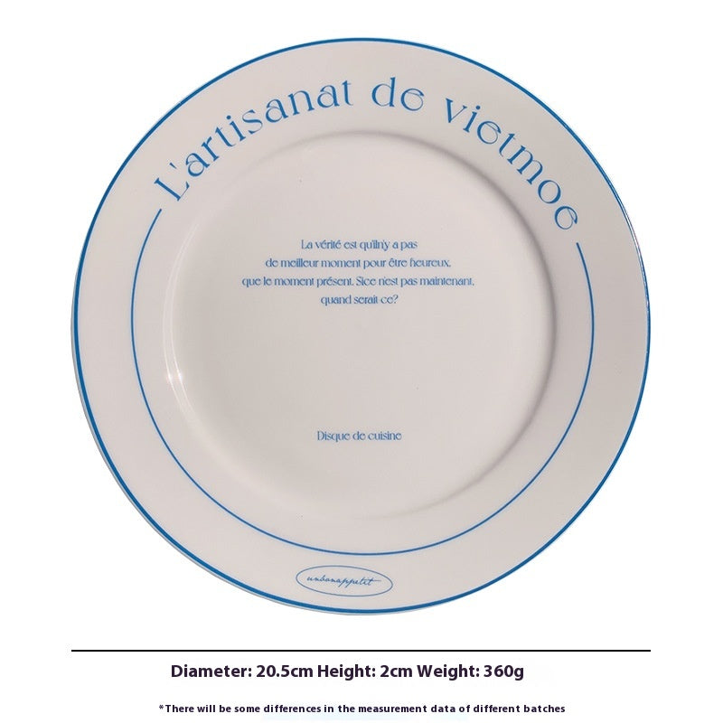 Plaque de dessin animé de couleur bleue