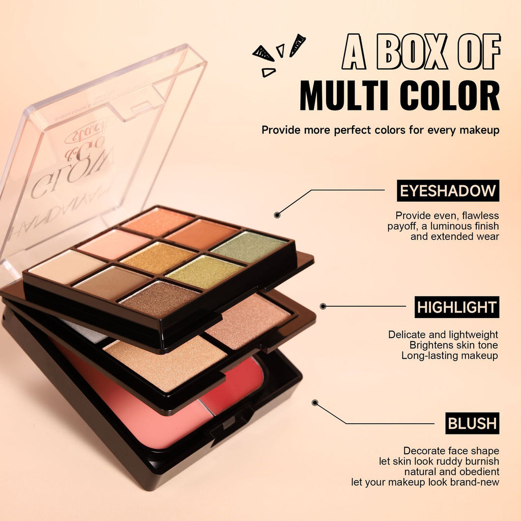 Eye Shadow Blush mise en évidence trois-en-un plaque complète