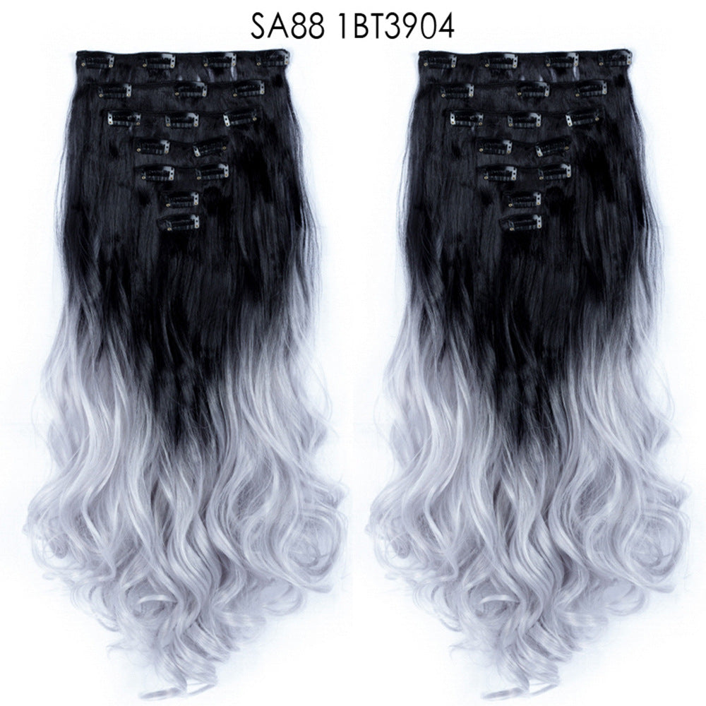 Long cheveux bouclés Rideau de soie haute température