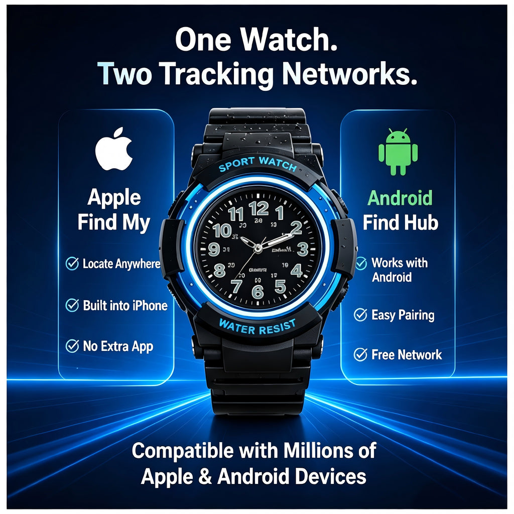 Enfants Anti-Lost Watch Trouver mon Android Trouver Hub Bluetooth Tracker Quartz Watch IP68 Waterpro
