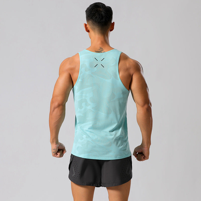 Summer Outdoor Fitness Vest Casual Stretchy Respirant et séchage rapide