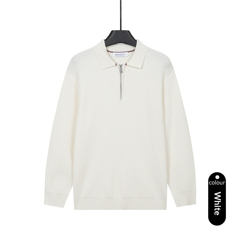 Pull-over casual en col roulé pour hommes