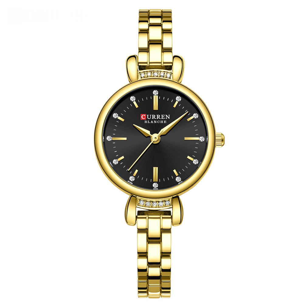 Imperméable ronde casual femmes bracelet montre