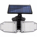 Lampe murale intégrée double tête avec capteur solaire