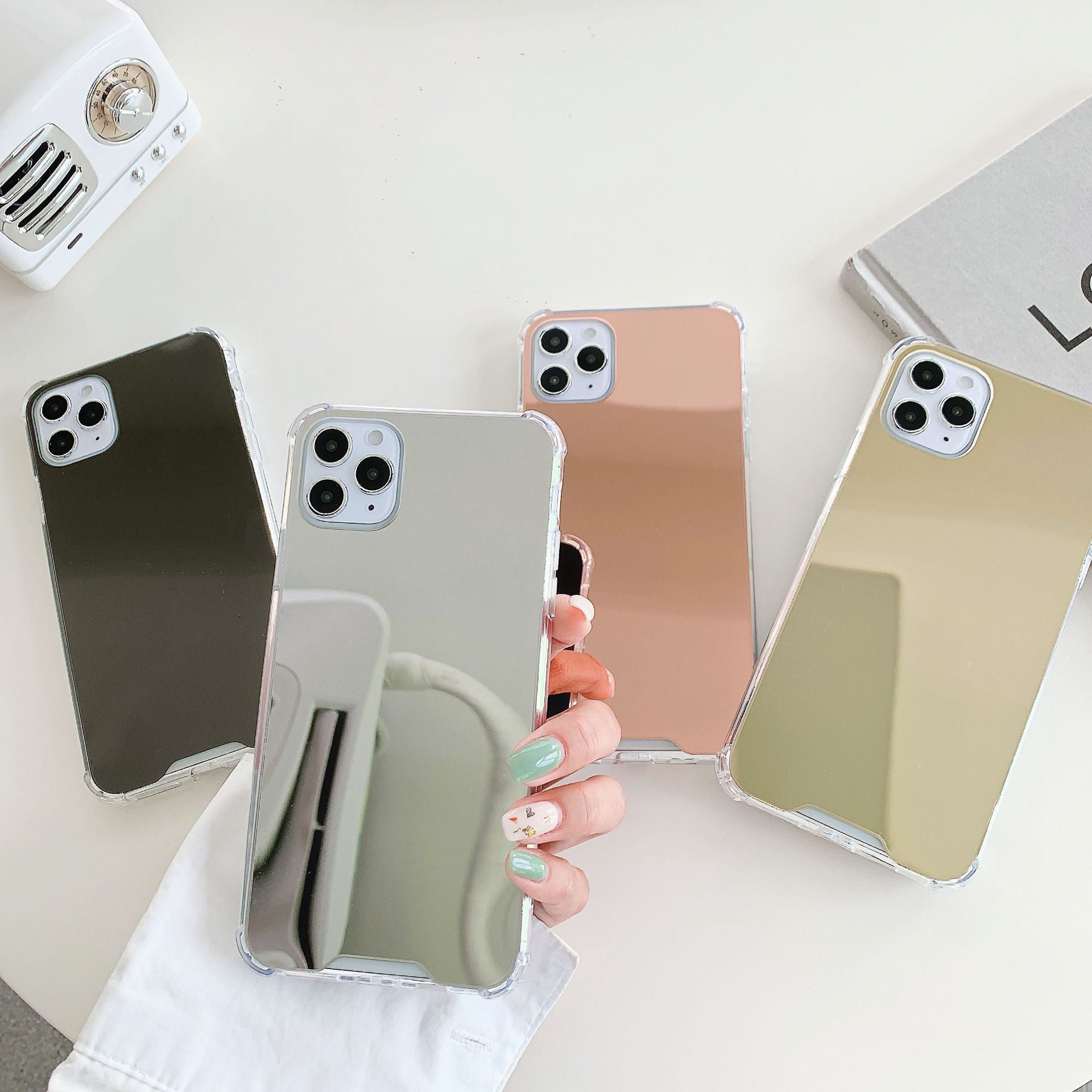 Boîtier de téléphone de protection souple tout inclus pour miroir Shell